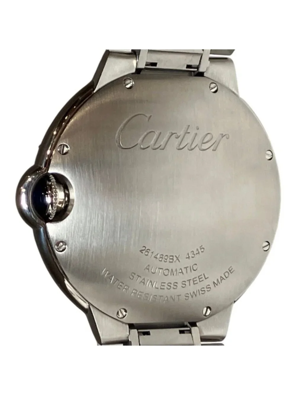 Cartier Barron Blue Watch Gross Weight SS Automatic Gray Dial